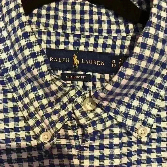 EUC RALPH LAUREN GINGHAM CHECK BUTTON DOWN - Picture 3 of 4